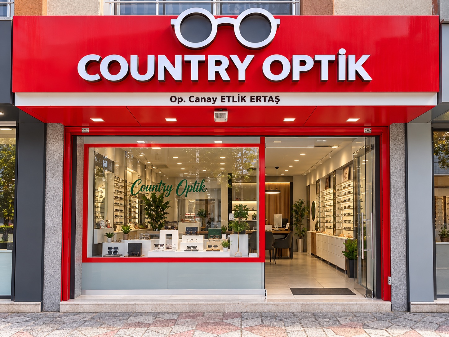 Country Optik mağazasının ön cephesi, Göktürk